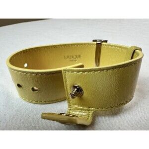 LALIQUE | LAMB LEATHER YELLOW CRYSTAL CHARM BRACELET ✪NEW✪